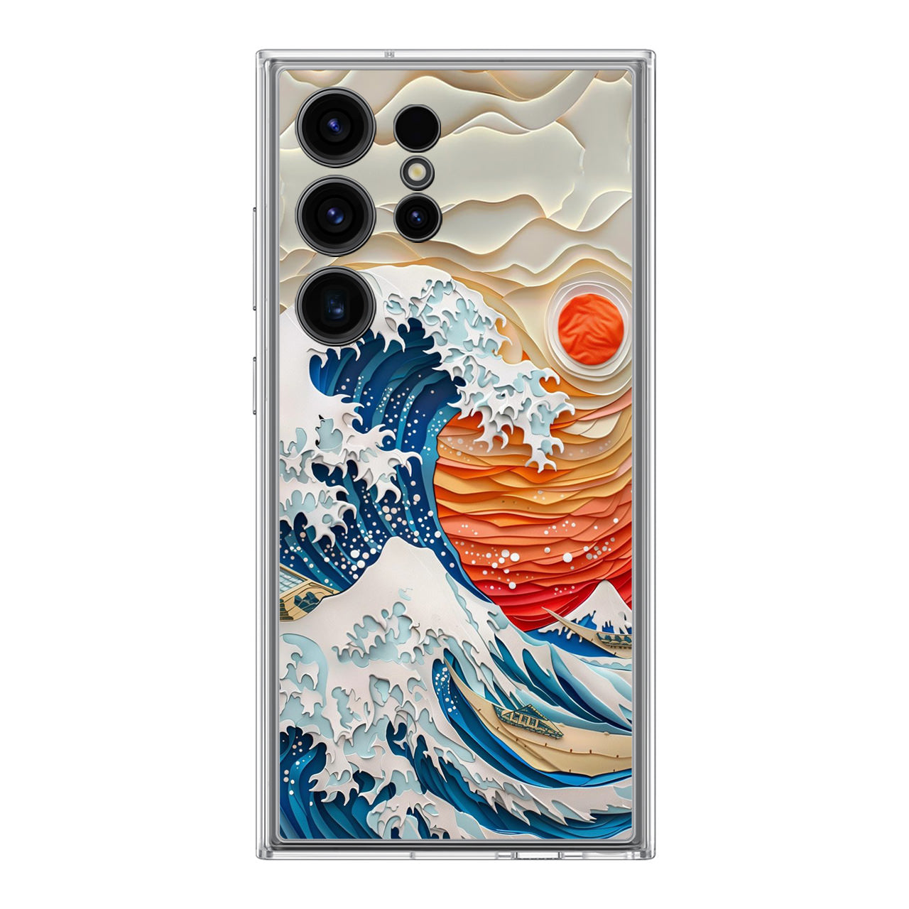 The Great Wave Off Paper Art Samsung Galaxy S24 Ultra Case