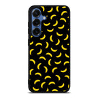 Bananas Fruit Pattern Black Samsung Galaxy S25 / S25 Plus Case