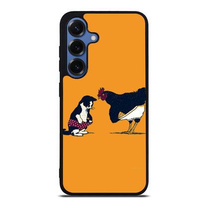 Cat Chicken Yellow Underwear Cute Samsung Galaxy S25 / S25 Plus Case