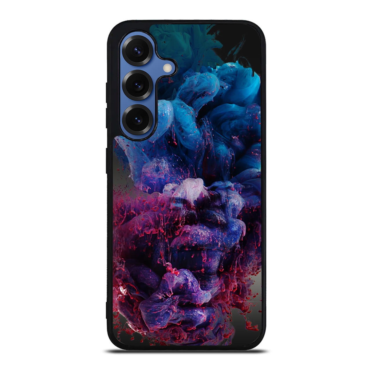 Colorful Dust Art on Black Samsung Galaxy S25 / S25 Plus Case