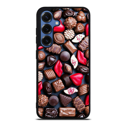 I Love Choco Pattern Samsung Galaxy S25 / S25 Plus Case