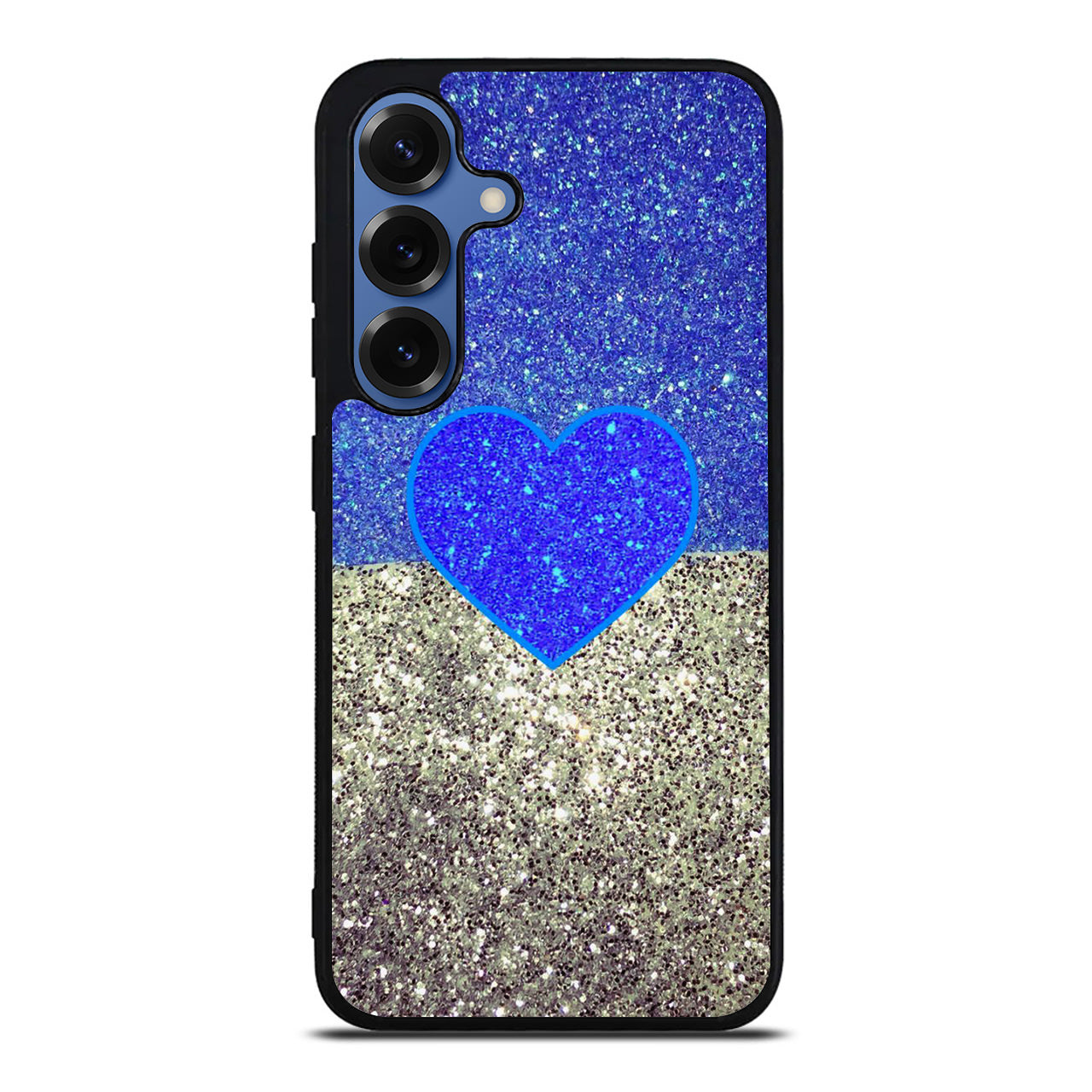 Love Glitter Blue and Grey Samsung Galaxy S25 / S25 Plus Case