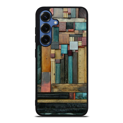 Painted Abstract Wood Sculptures Samsung Galaxy S25 / S25 Plus Case