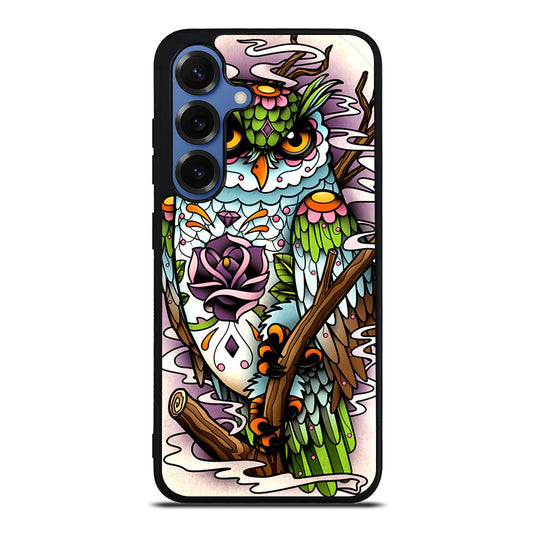 Sugar Skull Owl Tattoo Samsung Galaxy S25 / S25 Plus Case