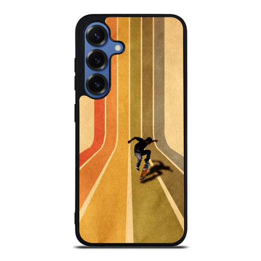 Vintage Skateboard On Colorful Stipe Runway Samsung Galaxy S25 / S25 Plus Case