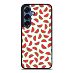 Watermelon Fruit Pattern White Samsung Galaxy S25 / S25 Plus Case