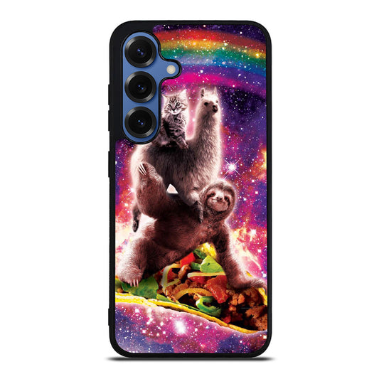 LLama Sloth And Cat Playing Together Samsung Galaxy S25 / S25 Plus Case