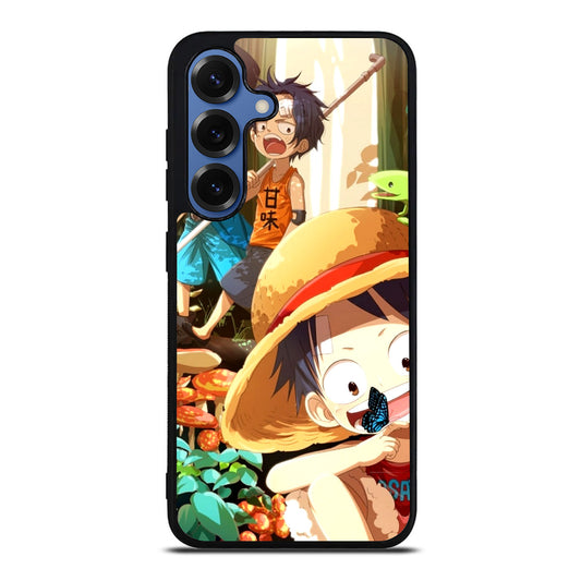 One Piece Little Sabo Ace Luffy Cute Samsung Galaxy S25 / S25 Plus Case