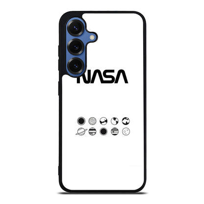 NASA Minimalist White Samsung Galaxy S25 / S25 Plus Case