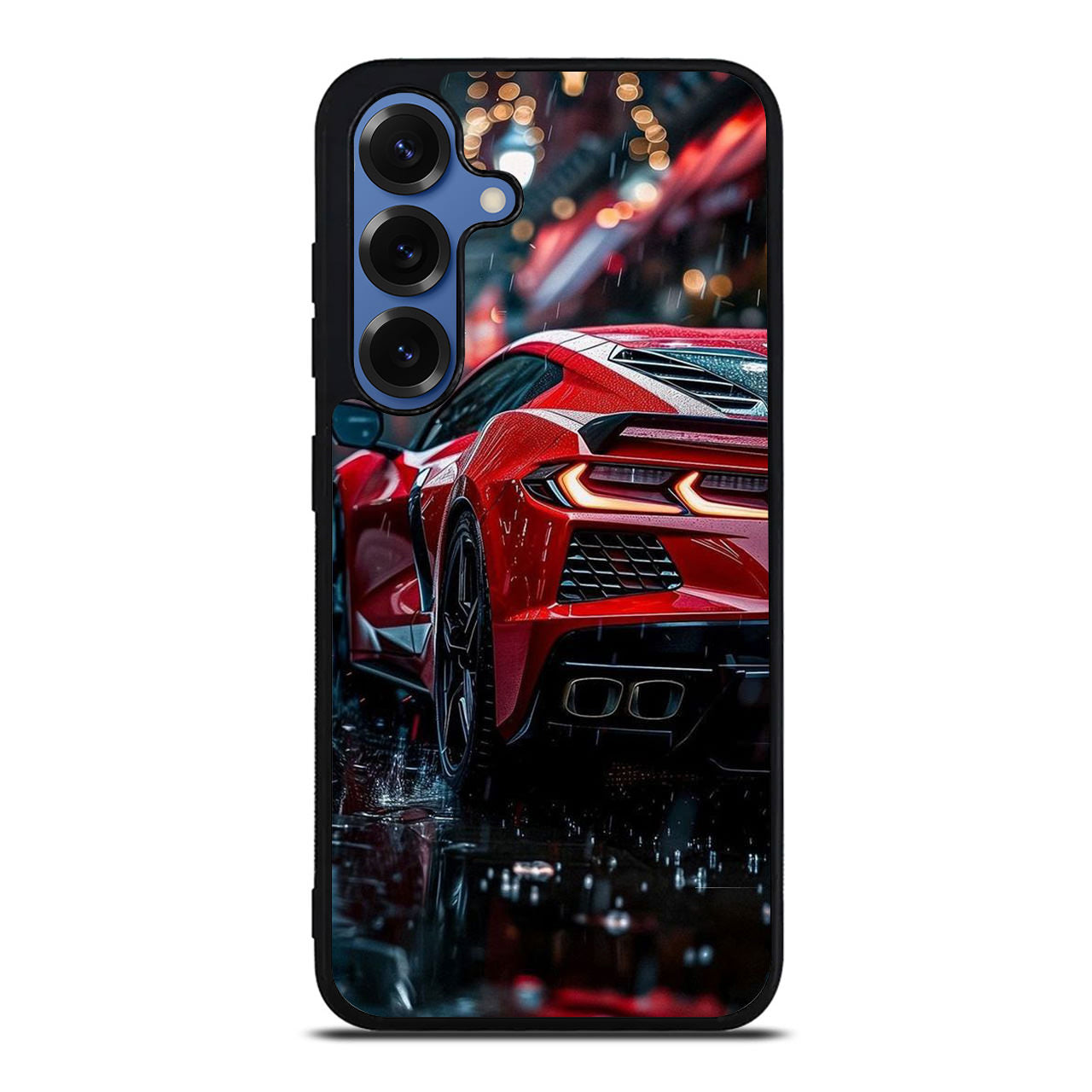 Red Sport Car in the Rain Samsung Galaxy S25 / S25 Plus Case