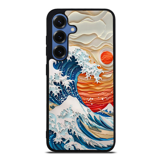 The Great Wave Off Paper Art Samsung Galaxy S25 / S25 Plus Case