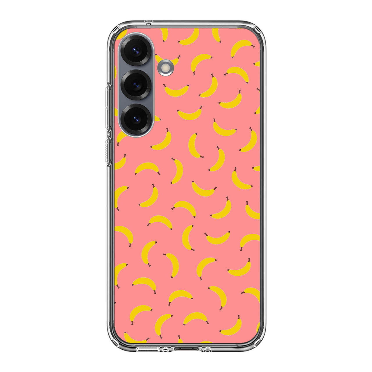 Bananas Fruit Pattern Pink Samsung Galaxy S25 / S25 Plus Case