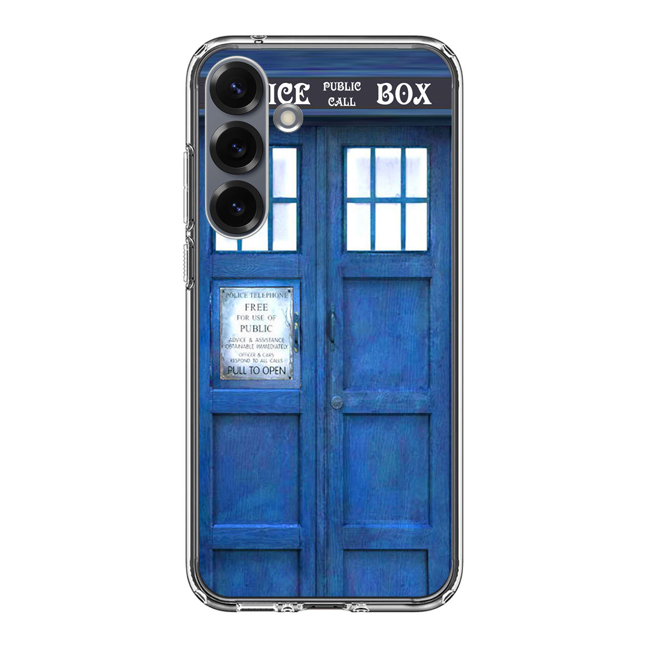 Blue Police Call Box Samsung Galaxy S25 / S25 Plus Case