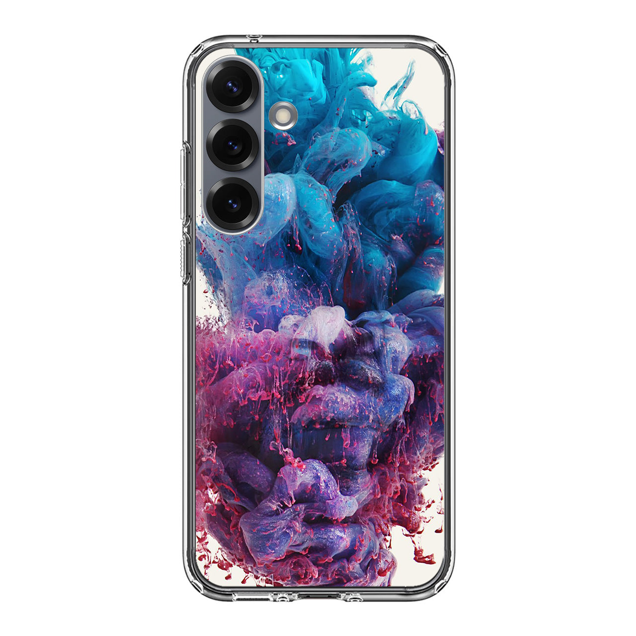 Colorful Dust Art on White Samsung Galaxy S25 / S25 Plus Case