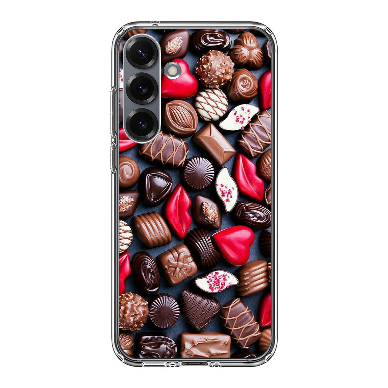 I Love Choco Pattern Samsung Galaxy S25 / S25 Plus Case