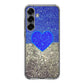 Love Glitter Blue and Grey Samsung Galaxy S25 / S25 Plus Case