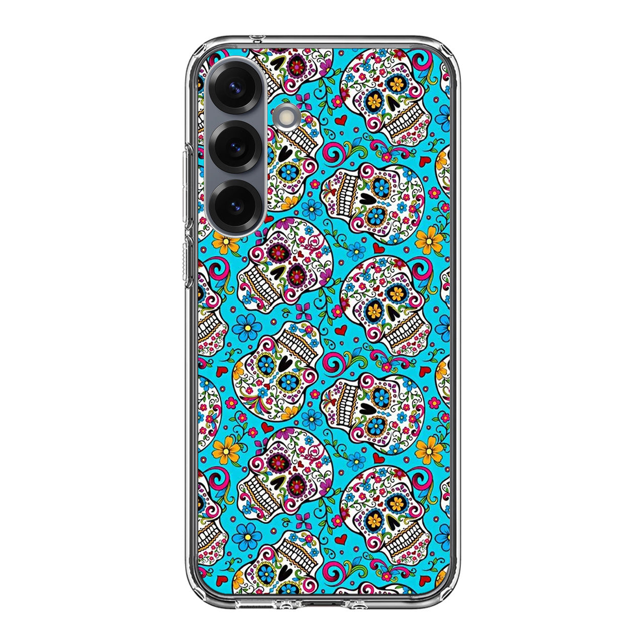 Skull Floral Sugar Samsung Galaxy S25 / S25 Plus Case