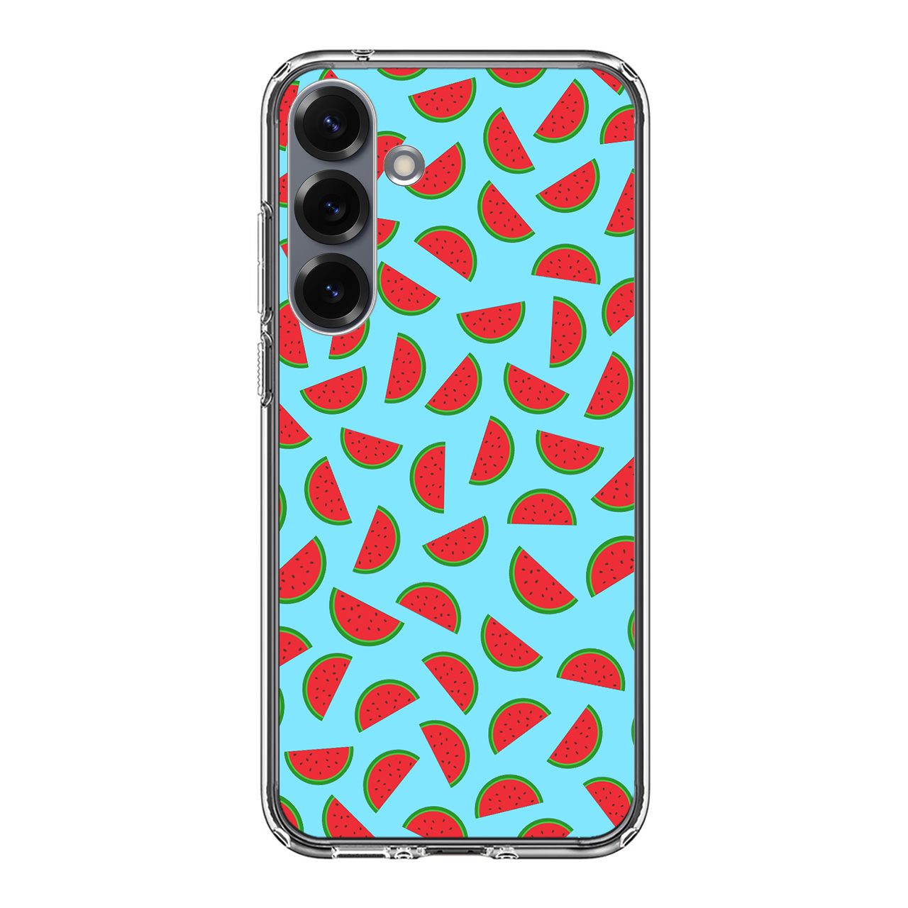 Watermelon Fruit Pattern Blue Samsung Galaxy S25 / S25 Plus Case