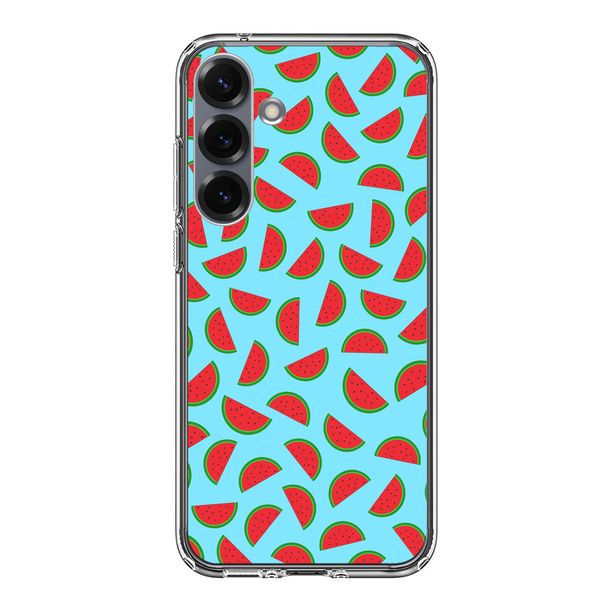 Watermelon Fruit Pattern Blue Samsung Galaxy S25 / S25 Plus Case