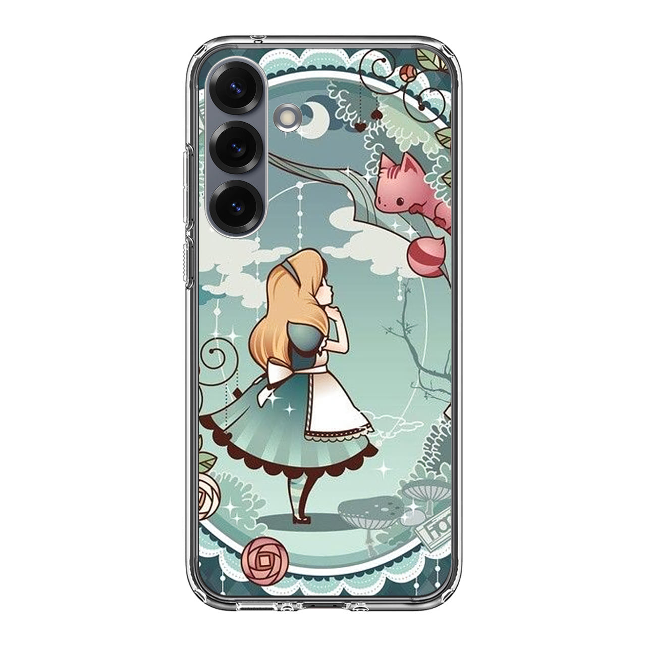 Alice And Cheshire Cat Poster Samsung Galaxy S25 / S25 Plus Case