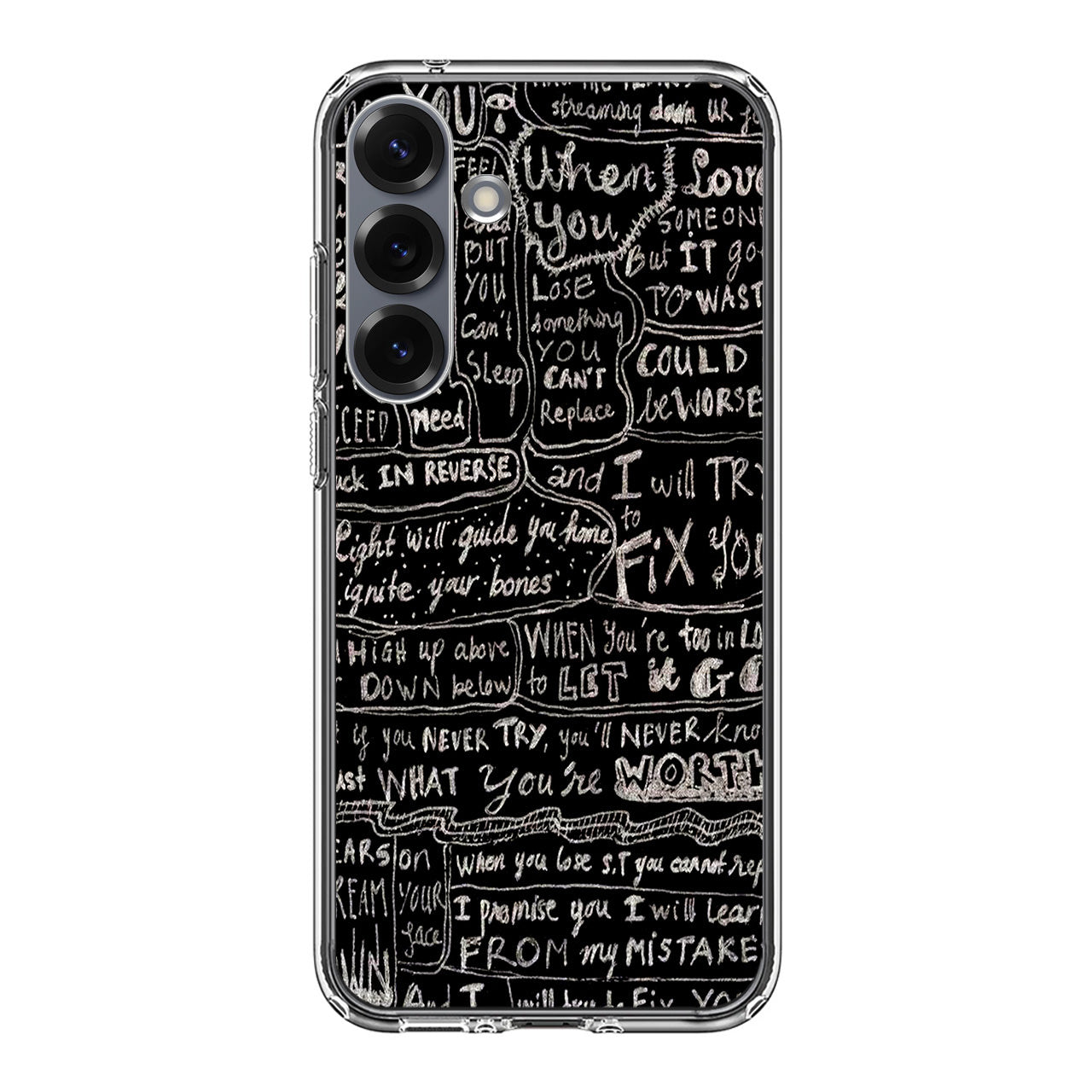 Fix You Lyrics Samsung Galaxy S25 / S25 Plus Case