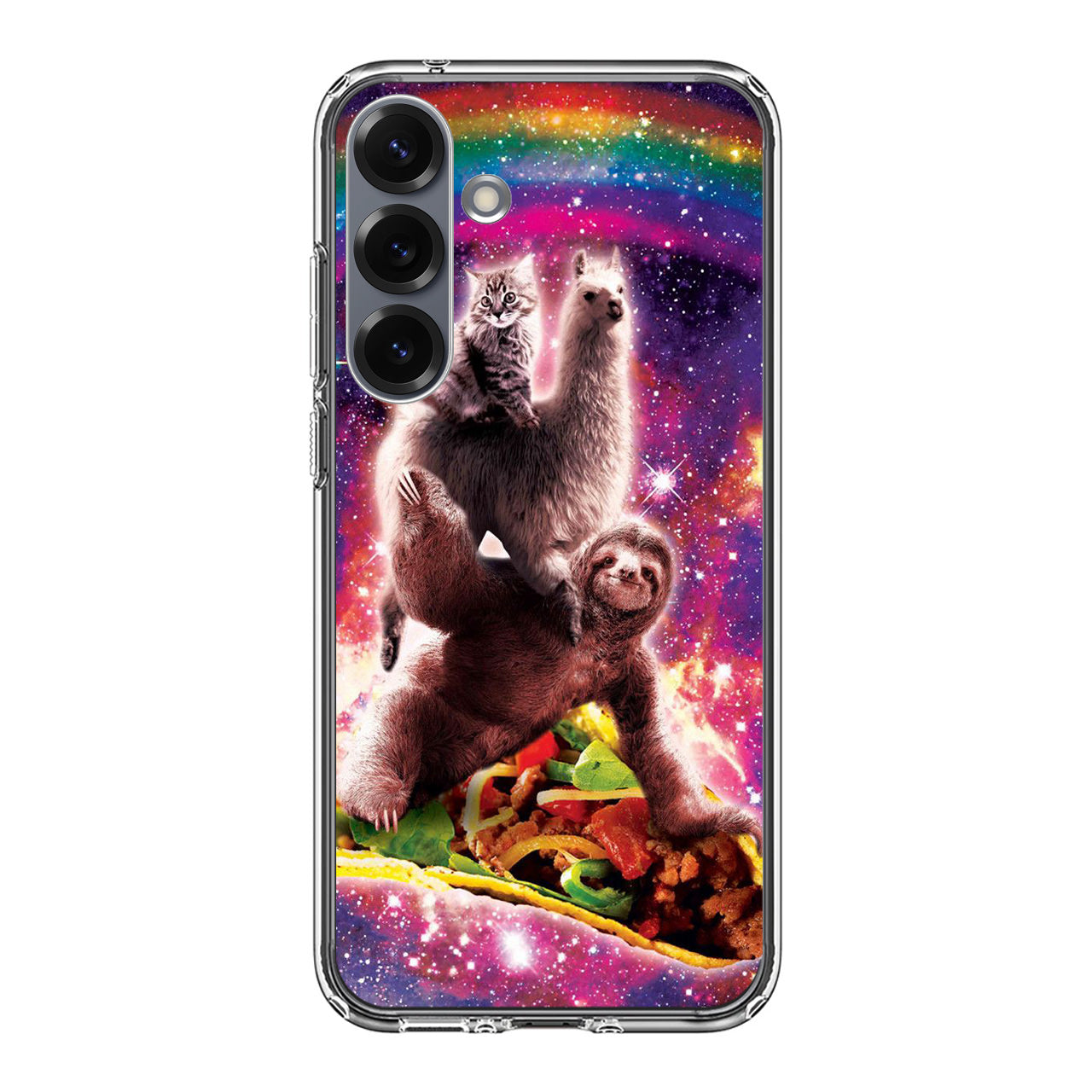 LLama Sloth And Cat Playing Together Samsung Galaxy S25 / S25 Plus Case