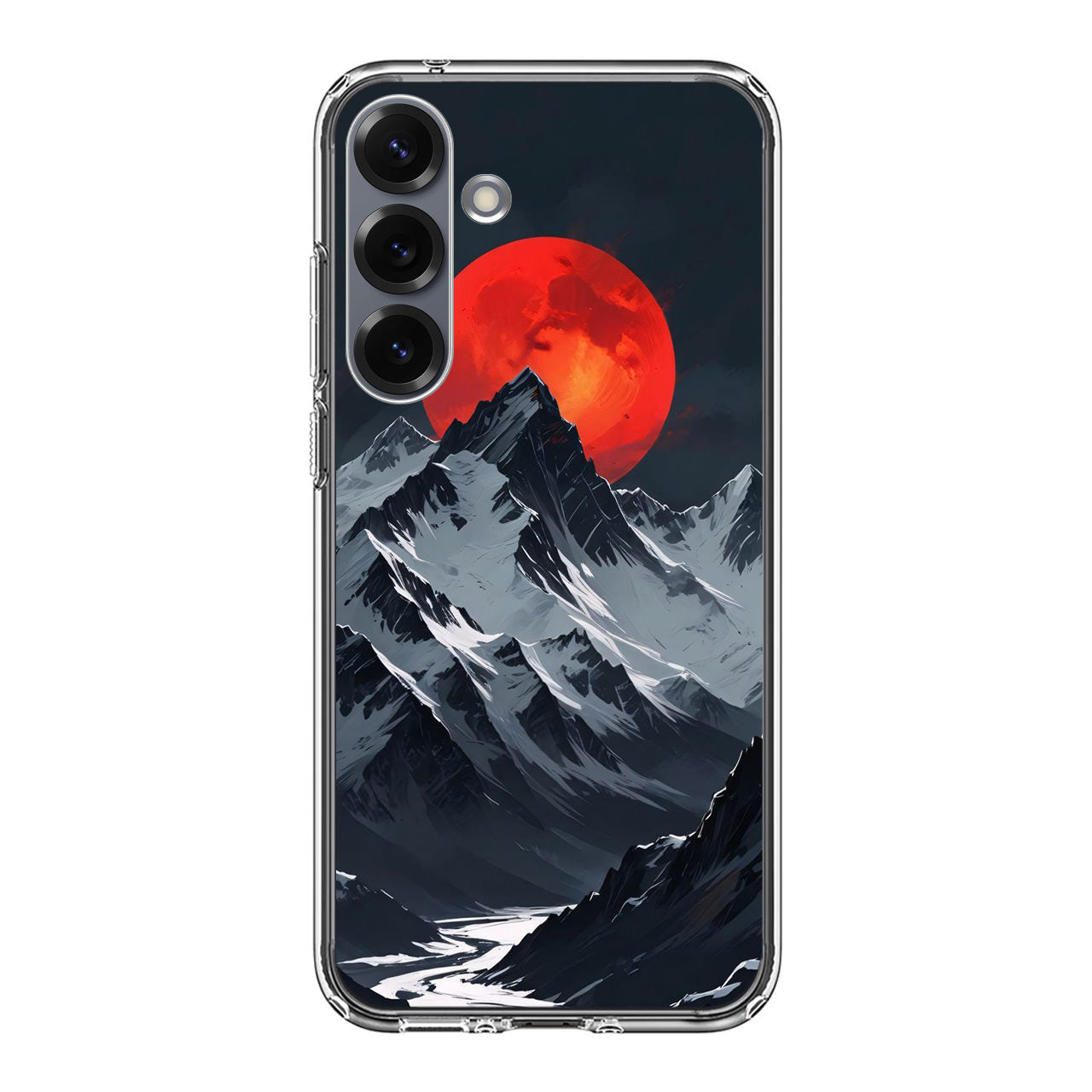 Crimson Eclipse The Mountain Samsung Galaxy S25 / S25 Plus Case