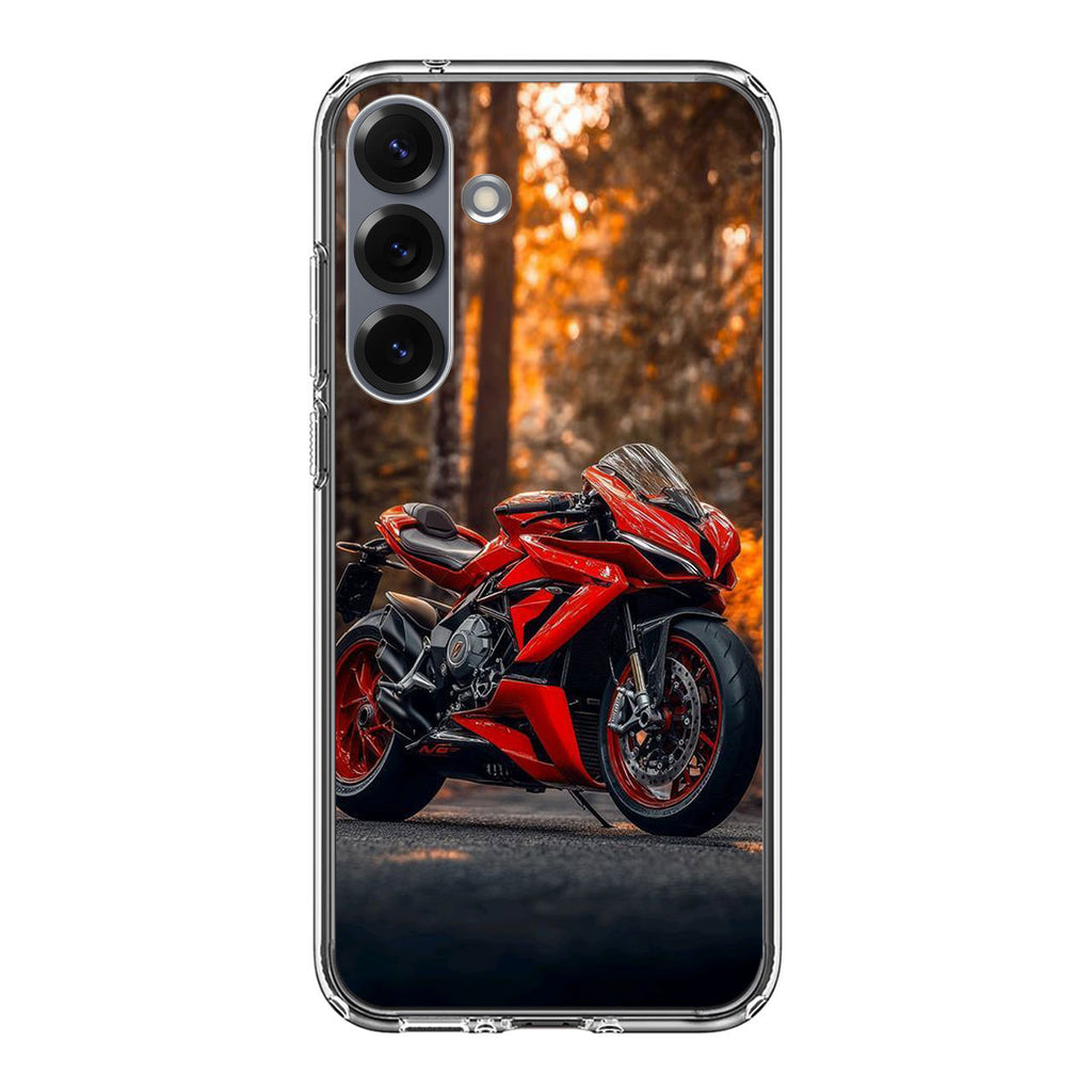Crimson Velocity in Autumn Flame Samsung Galaxy S25 / S25 Plus Case
