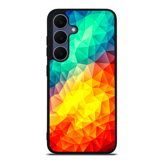 Abstract Multicolor Cubism Painting Samsung Galaxy S25 FE Case