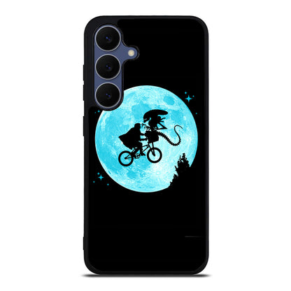 Alien Bike to the Moon Samsung Galaxy S25 FE Case
