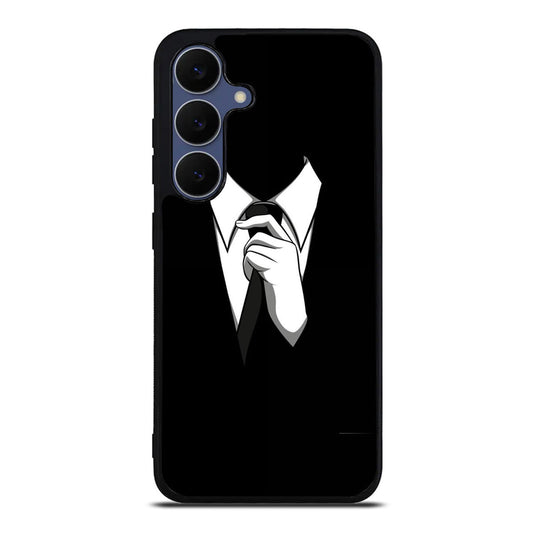 Anonymous Black White Tie Samsung Galaxy S25 FE Case