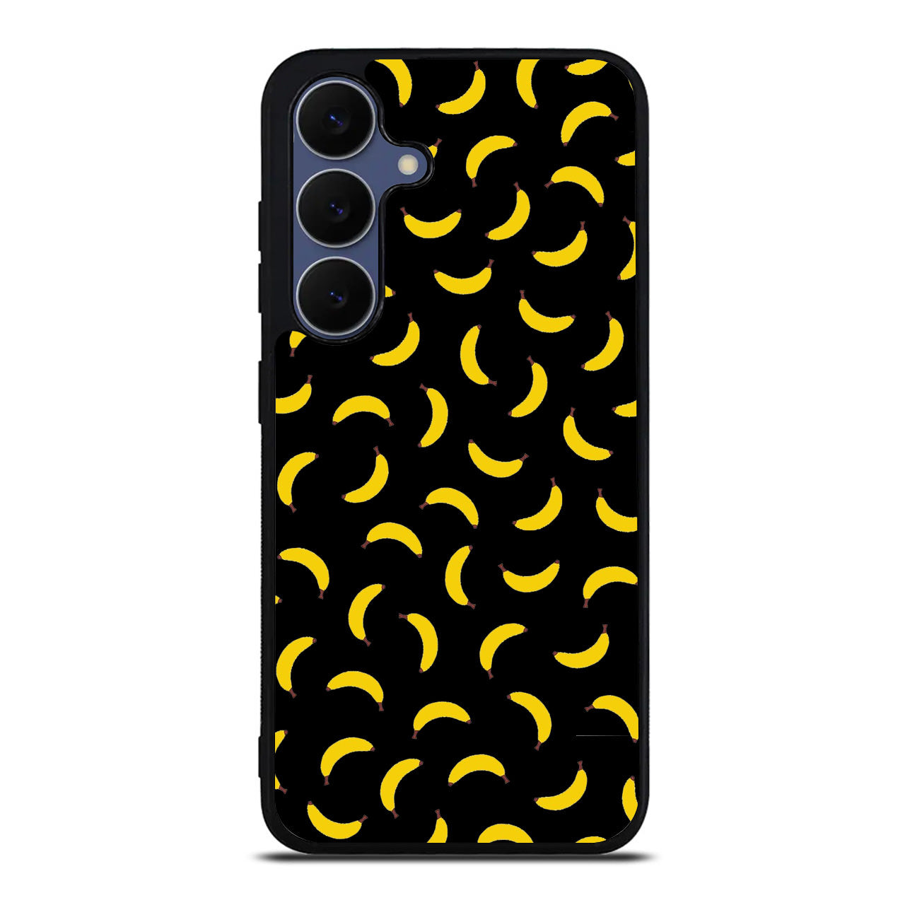 Bananas Fruit Pattern Black Samsung Galaxy S25 FE Case