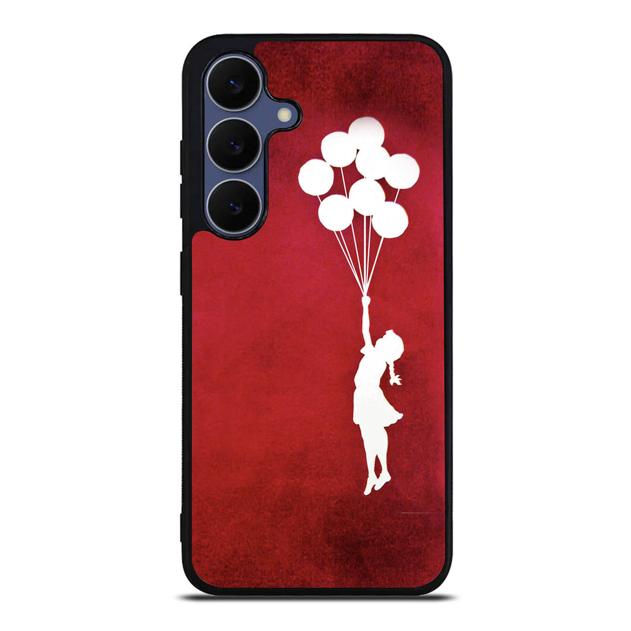 Banksy Girl With Balloons Red Samsung Galaxy S25 FE Case