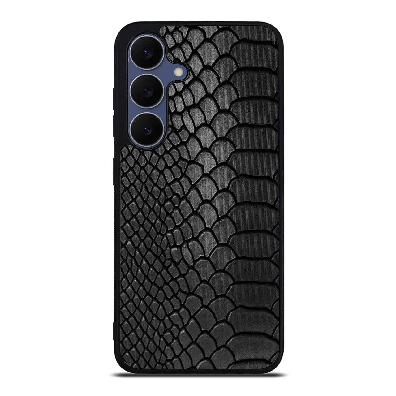 Black Snake Skin Texture Samsung Galaxy S25 FE Case
