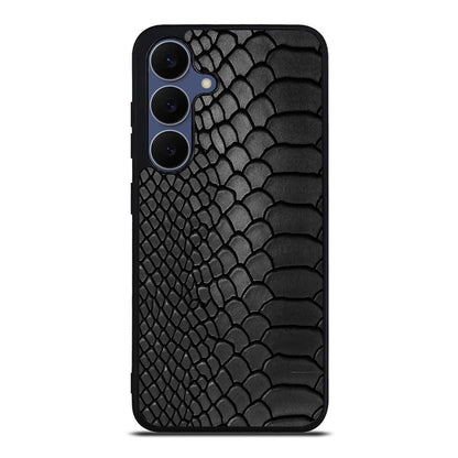 Black Snake Skin Texture Samsung Galaxy S25 FE Case