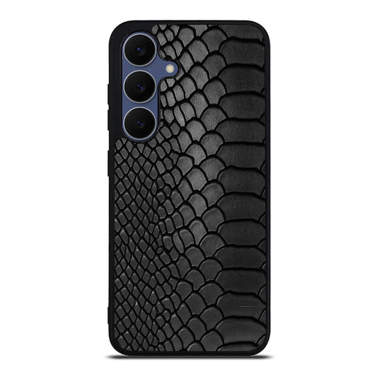 Black Snake Skin Texture Samsung Galaxy S25 FE Case