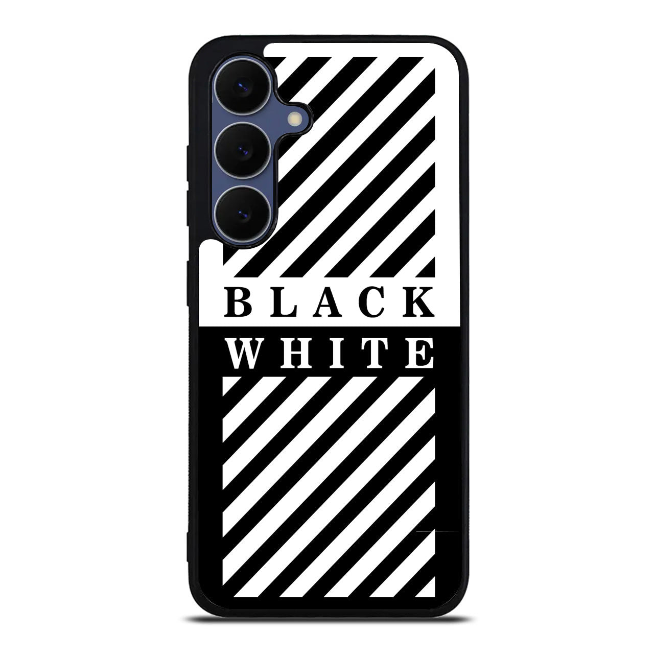 Black White Stripes Samsung Galaxy S25 FE Case