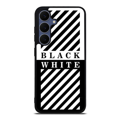 Black White Stripes Samsung Galaxy S25 FE Case