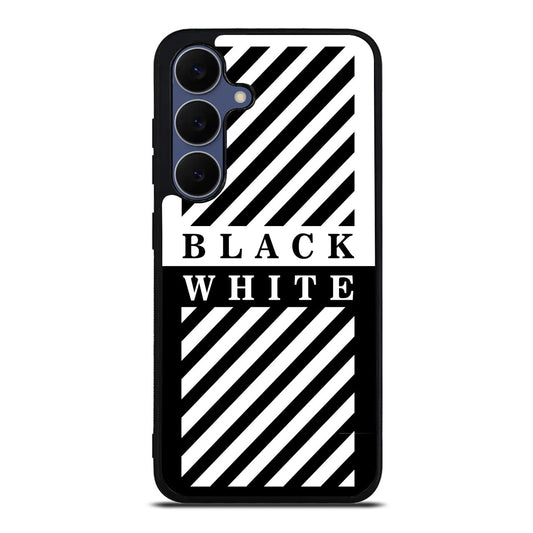 Black White Stripes Samsung Galaxy S25 FE Case