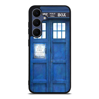 Blue Police Call Box Samsung Galaxy S25 FE Case