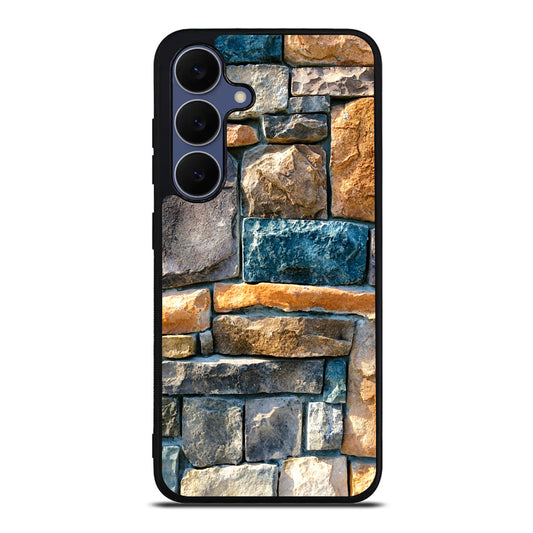 Colored Stone Piles Samsung Galaxy S25 FE Case