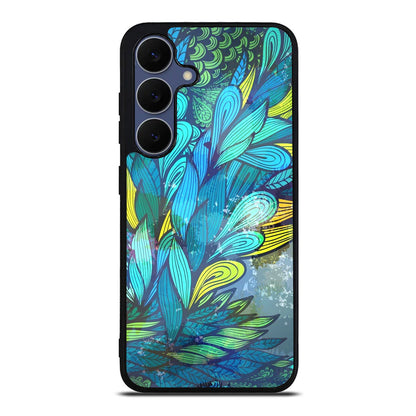 Colorful Art in Blue Samsung Galaxy S25 FE Case