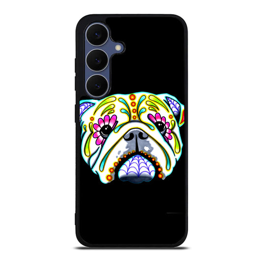 Colorful Bulldog Art Samsung Galaxy S25 FE Case