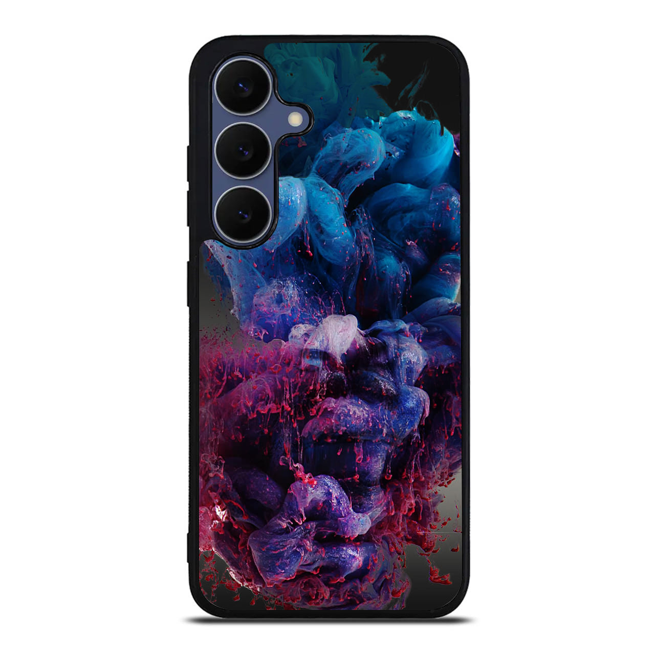 Colorful Dust Art on Black Samsung Galaxy S25 FE Case