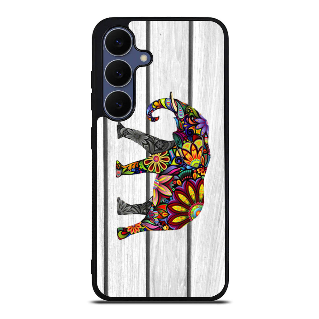 Colorful Elephant Flower Samsung Galaxy S25 FE Case