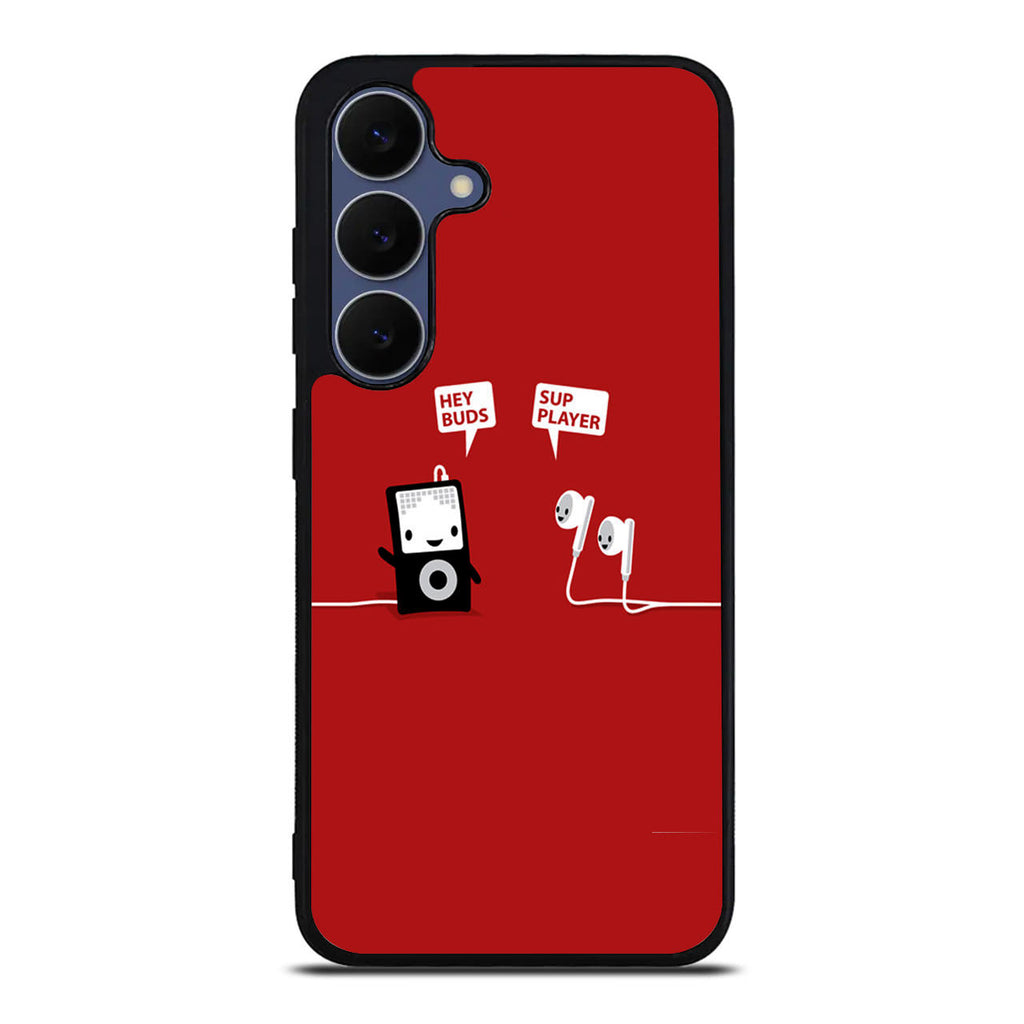 Funny Music Headphones Player Buds Samsung Galaxy S25 FE Case