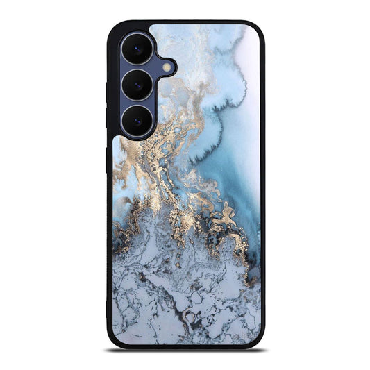 Golden Azure Marble Samsung Galaxy S25 FE Case