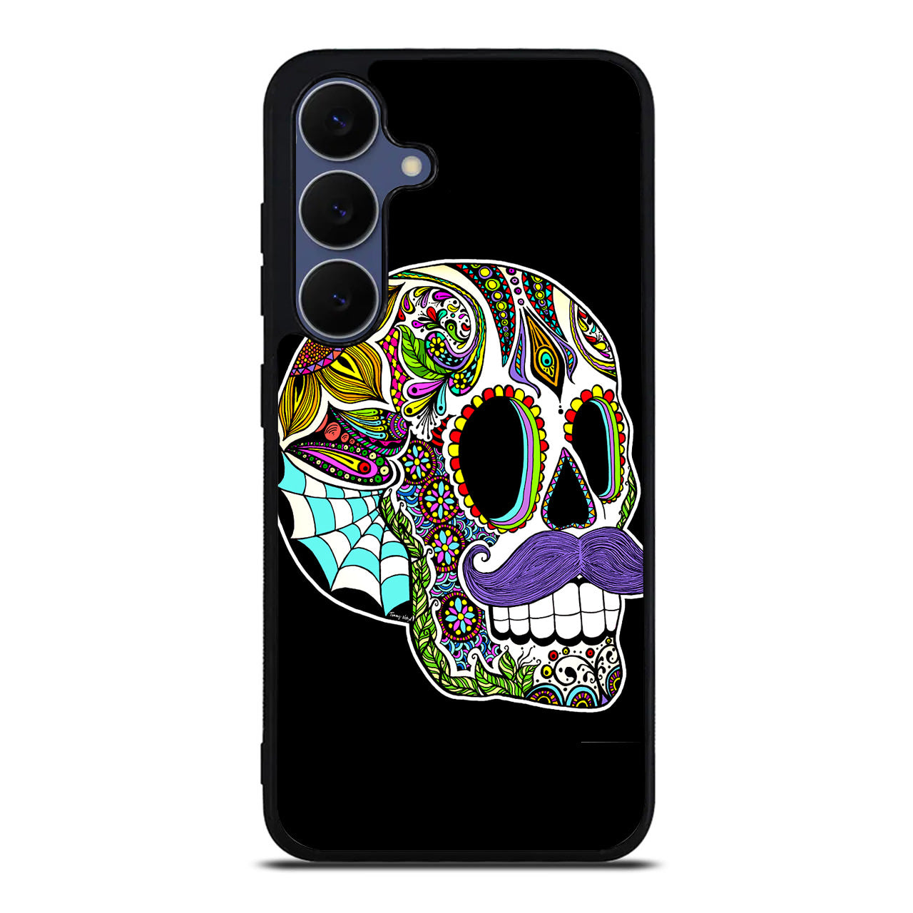 Mustache Sugar Skull Samsung Galaxy S25 FE Case
