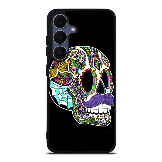 Mustache Sugar Skull Samsung Galaxy S25 FE Case