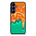 Orange Paint Dripping Samsung Galaxy S25 FE Case